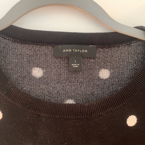 Ann Taylor Polka-Dot 3/4 Sleeve Sweater - Picture 2 of 4